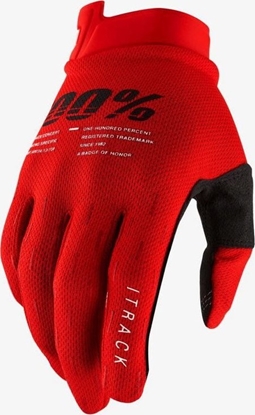 Attēls no 100% Rkawiczki 100% ITRACK Glove red roz. M (dugo doni 187-193 mm) (NEW)