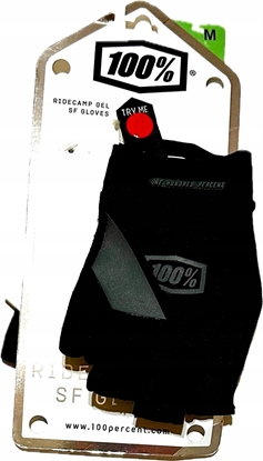 Attēls no 100% Rkawiczki 100% RIDECAMP GEL Short Finger Gloves Black - M (dugo doni 187-193 mm) (NEW)