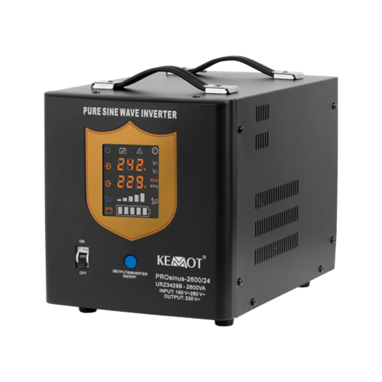 Picture of 2600VA/1800W | Tīras Sinusoīdas Invertors - UPS | Akumulatoru pieslēgums 2x12V | PROsinus-2600/24