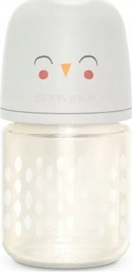 Picture of 307827-BUTELKA SZKLANA 120ML/SMOCZEK      FIZJOLOGICZNY SX PRO WOLNY PRZEPYWA/SOWA BEOWA/BONHOMIA