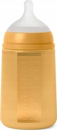 Attēls no 308069-BUTELKA SILIKONOWA 240ML/SX PRO    REDNI PRZEPYW/MUSZTARDOWA/NEW ALL SILICONE