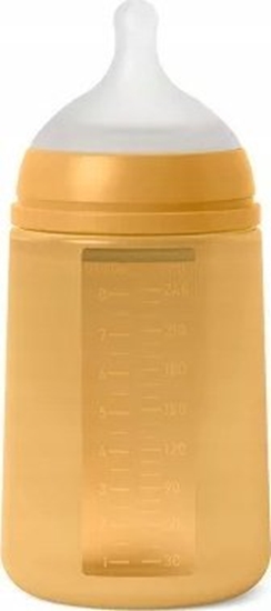 Picture of 308069-BUTELKA SILIKONOWA 240ML/SX PRO    REDNI PRZEPYW/MUSZTARDOWA/NEW ALL SILICONE