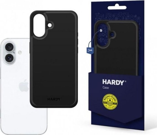 Изображение 3MK 3mk Hardy Apple Silky Leather MagCase for Apple iPhone 16 - Black