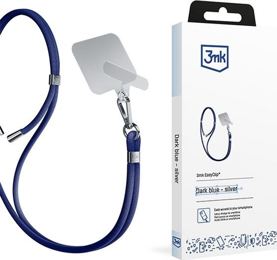 Picture of 3MK Smycz do telefonu EasyClip Ciemny niebieski
