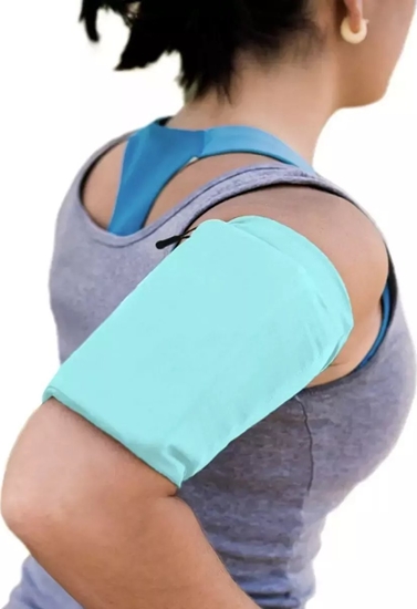 Picture of 4kom.pl Armband do biegania | opaska na rami na telefon XL niebieska