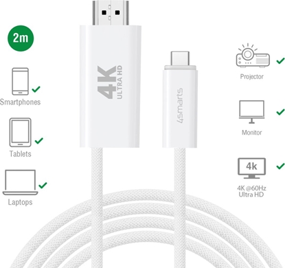 Attēls no Kabel USB 4smarts USB-C - HDMI 2 m Biay (540957)