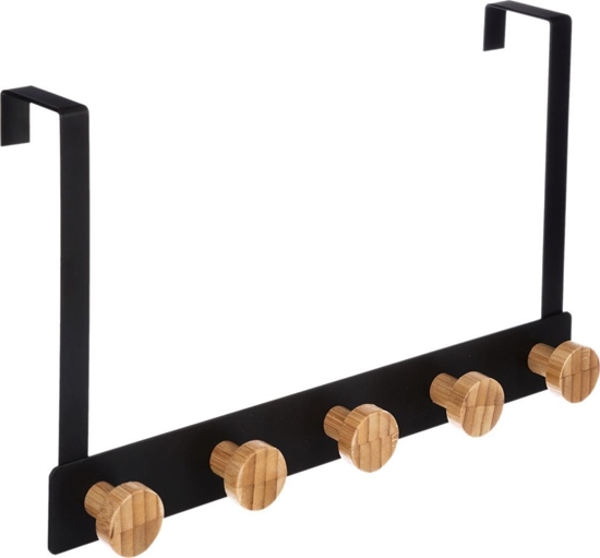 Picture of 5five Wieszak zakadany na drzwi 5 haczyków Czarny Loft