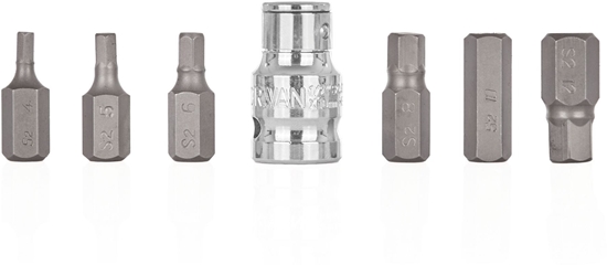 Picture of 7el. zestaw kocówek wkrtakowych HEX H4-H12 (10/100)