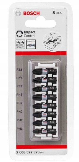 Picture of 8PC Impact 25mm PH1,PH2,PH3,PZ2,PZ3