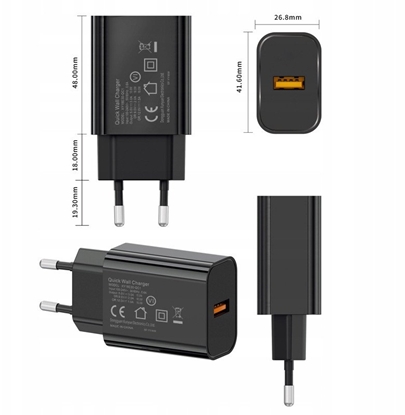 Attēls no Åadowarka sieciowa QC3.0 | czarna