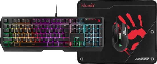 Picture of A4TECH BLOODY USB keyboard+mouse+pad