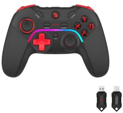 Picture of A4tech Bloody GPW70, gamepad, RGB, Dual mode 2,4G+USB, erná