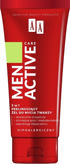 Picture of AA_Men Active Care 3w1 peelingujcy el do mycia twarzy 150ml