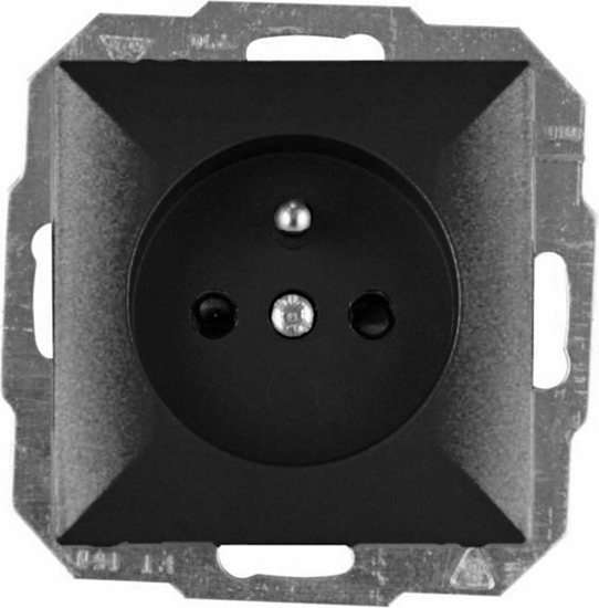 Picture of Abex Gniazdo pojedyncze Pera z uziemieniem czarny (PT-16P)