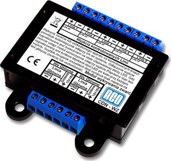 Изображение ACO ACO CDN-WZ Modu suy do wykrywania zwarcia linii lub uszkodzenia unifonu w lokalu.