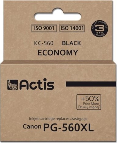 Picture of Actis KC-560 Tusz (zamiennik Canon PG-560XL; Supreme; 22 ml; czarny). Drukuje wicej o 50% wzgldem OEM.