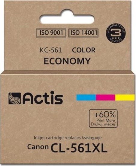 Picture of Actis KC-561 Tusz (zamiennik Canon CL-561XL; Supreme; 18 ml; bkitny, purpurowy, óty). Drukuje wicej o 60% wzgldem OEM.