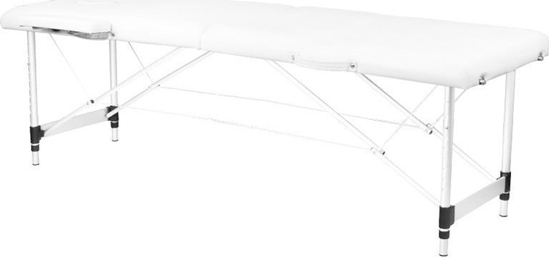 Picture of Activeshop STÓ SKADANY DO MASAU ALUMINIOWY KOMFORT ACTIV FIZJO 2 SEGMENTOWE WHITE