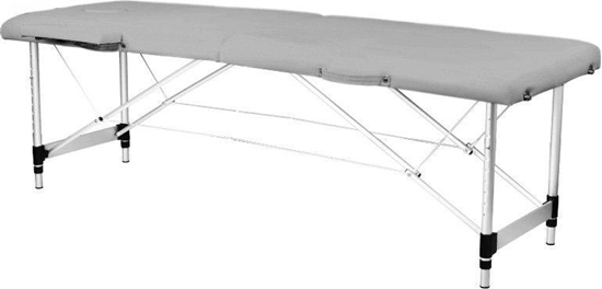 Picture of Activeshop STÓ SKADANY DO MASAU ALUMINIOWY KOMFORT ACTIV FIZJO 2 SEGMENTOWY SZARY