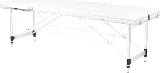 Picture of Activeshop STÓ SKADANY DO MASAU ALUMINIOWY KOMFORT ACTIV FIZJO 3 SEGMENTOWY WHITE