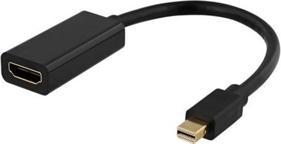 Изображение Adapter AV Deltaco Adapter HDMI - miniDisplayPort, 4K UHD 60Hz, 0.2m, czarny / R00110024