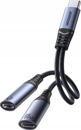 Picture of Adapter USB Joyroom SY-C03 USB-C - USB-C x2 Czarny  (6956116764821)