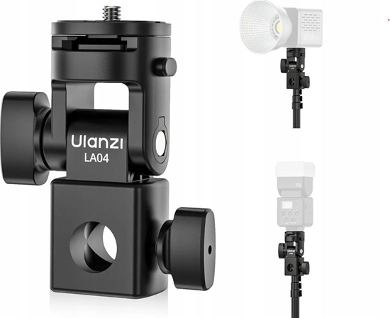 Изображение Adapter Uchwyt do Statyw Studyjny 12mm 16mm na Aparat Kamera Lampa 1/4" ISO / LA04