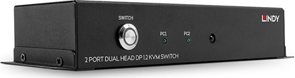Attēls no Lindy 2 Port Dual Head DisplayPort 1.2 KVM Switch