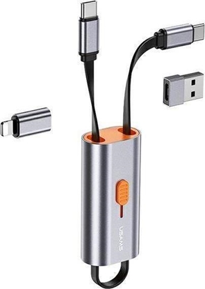 Attēls no Adapter USB Usams USB-C - USB-C Srebrny  (Usa001132)