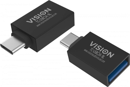 Picture of Adapter USB Vision VISION Professional installationstauglicher Adapter USB-C zu USB-A - 30 JAHRE GARANTIE - lasst sich an USB-C anschliessen und hat eine normal grosse USB-A 3.0-Buchse - USB-C (M) zu USB Typ A (F) - USB 3.1 Gen 2 - Schwarz