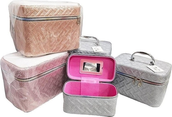 Picture of Adar Kuferek M z lusterkiem na zamek 21x14x13cm MIX