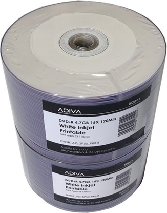 Picture of Adiva Adiva DVD+R 4.7GB 16x | white Inkjet Printable szpindel 50 | 0162