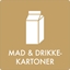 Attēls no Affaldsskilt MAD- OG DRIKKEKARTONER 12x12cm,1 stk