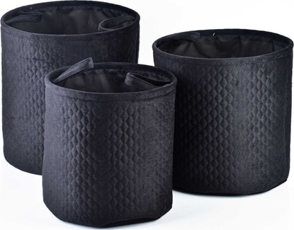 Picture of Affek Design SARA BLACK KOMPLET 3 KOSZY L38xh38cm, M34xh34cm, S30xh30cm