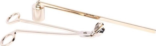 Picture of Affek Design Set Ljussläckare & Ljussax Bercato - 18x6cm - 19x2,7 cm - Rostfritt -guld plätering - Guld