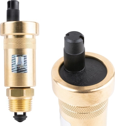 Изображение Afriso Odpowietrznik automatyczny, pionowy PrimoVent G3/8 z Aquastop i zaworem stopowym R1/2 (S)A