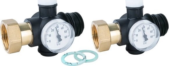 Изображение Afriso PROCALIDA zestaw dwóch zaworów z termometrami i odpowietrznikami rcznymi 81 273