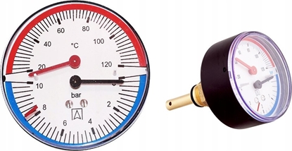 Attēls no Afriso Termomanometr TM80 0-10bar 1/2 AX 20-120^C (S)A