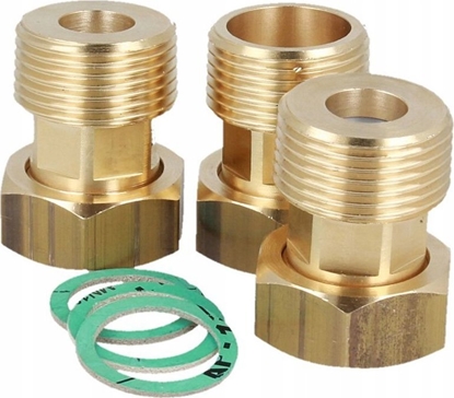 Изображение Afriso Zestaw rubunków mosinych do zaworów ATM GW1" x G1" z uszczelkami i dwoma zaworami zwrotnymi