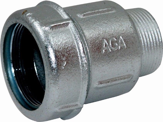 Picture of AGAflex Zczka zaciskowa na bosy koniec rury stalowej , niebieskiej (PE) z GZ 3/8"