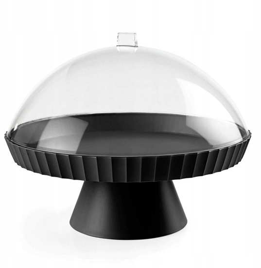 Picture of AGORA Patera do ciasta z pokryw czarna