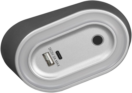 Picture of AGRA lampka podszafkowa LED 2,5W, 80lm, 4000K, z wcznikiem bezdotykowym i funkcj adowania USB A+C, szara