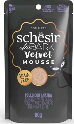 Attēls no Agras Pet Foods SCHESIR KOT sasz.80g AFTER DARK VELVET    MOUSSE  KURCZAK + KACZKA