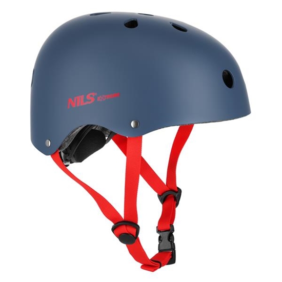 Picture of Aizsargķivere MTW001-1 HELMET GRAY-RED SIZE M(55-58CM) NILS EXTREME