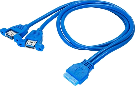 Picture of Akyga AK-CA-62 2x USB 3.0 A (f) / USB 3.0 19-pin header (f)