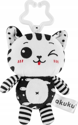 Picture of Akuku A0658 ZAWIESZKA KOTEK PLUSZOWY BIAO-CZARNY