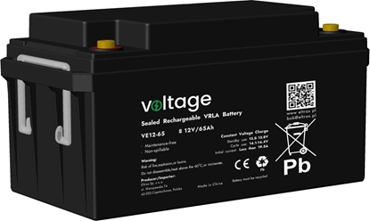 Attēls no Akumulator AGM Voltage 12V 65Ah VE12-65