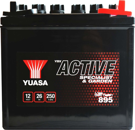 Изображение Akumulator Kwasowy/Rozruchowy YUASA 12V 26Ah 250A P+ Bezobsugowy 187x127x181mm Uruchomiony 895 pasuje do: ARCTIC CAT PROWLER, CF MOTO CF, TRACKER, UF, ZF, HARLEY DAVIDSON FLH 500-1868 1979-2022