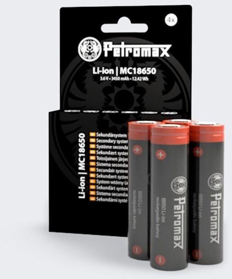Picture of Akumulatory Petromax 18650 4 pack Black