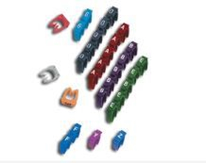 Attēls no Alantec Oznacznik kabli (0-9) red 6-7mm niebieskie - PK027NIE